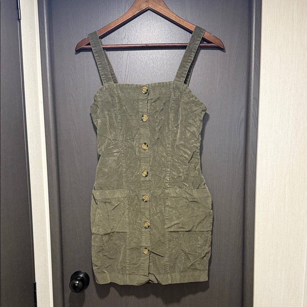 Rue21 Khaki Button-Front Midi Dress